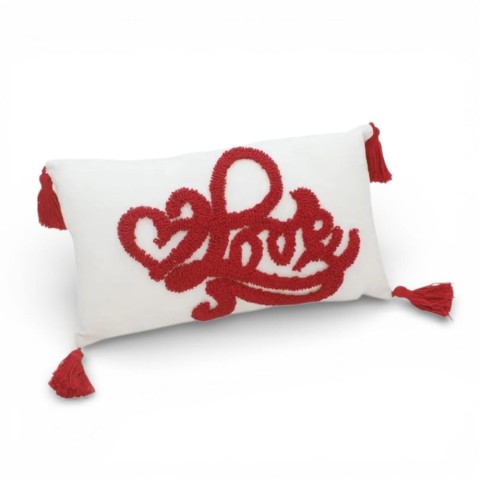 CUSCINO RETTANGOLARE CON RICAMO